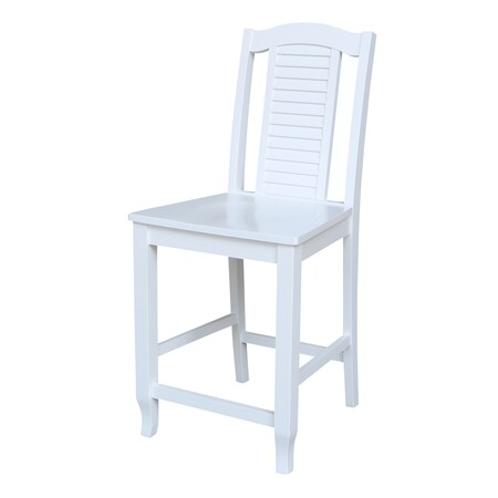 International Concepts Seaside CounterHeight Stool, 24" Seat Height, White S08-452
